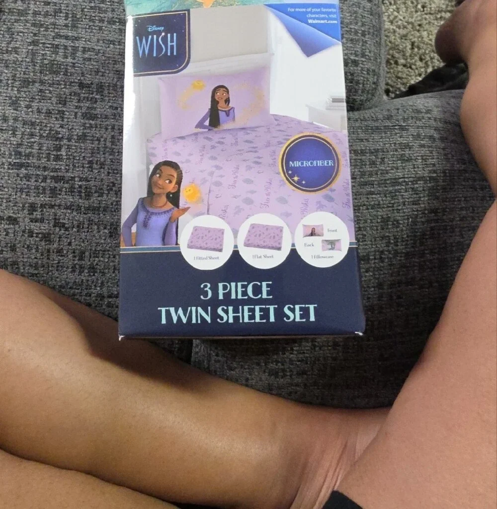 Disney Wish 3-piece Twin Shroud Set for Kids, Microfibre, Purple